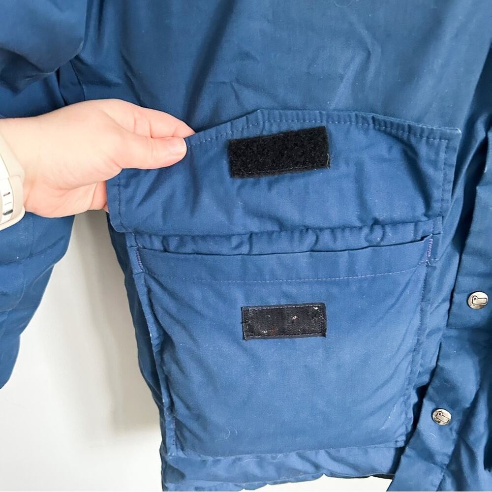 Woolrich Vintage Down Puffer Coat Blue Size M - Picture 4 of 12